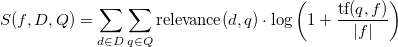 Field Relevance Measure